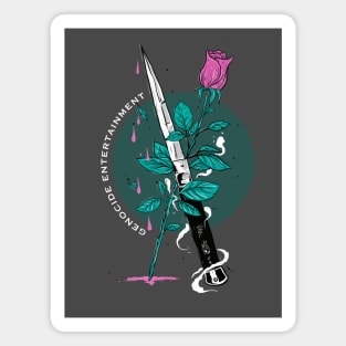 Rose and Dagger Design Magnet